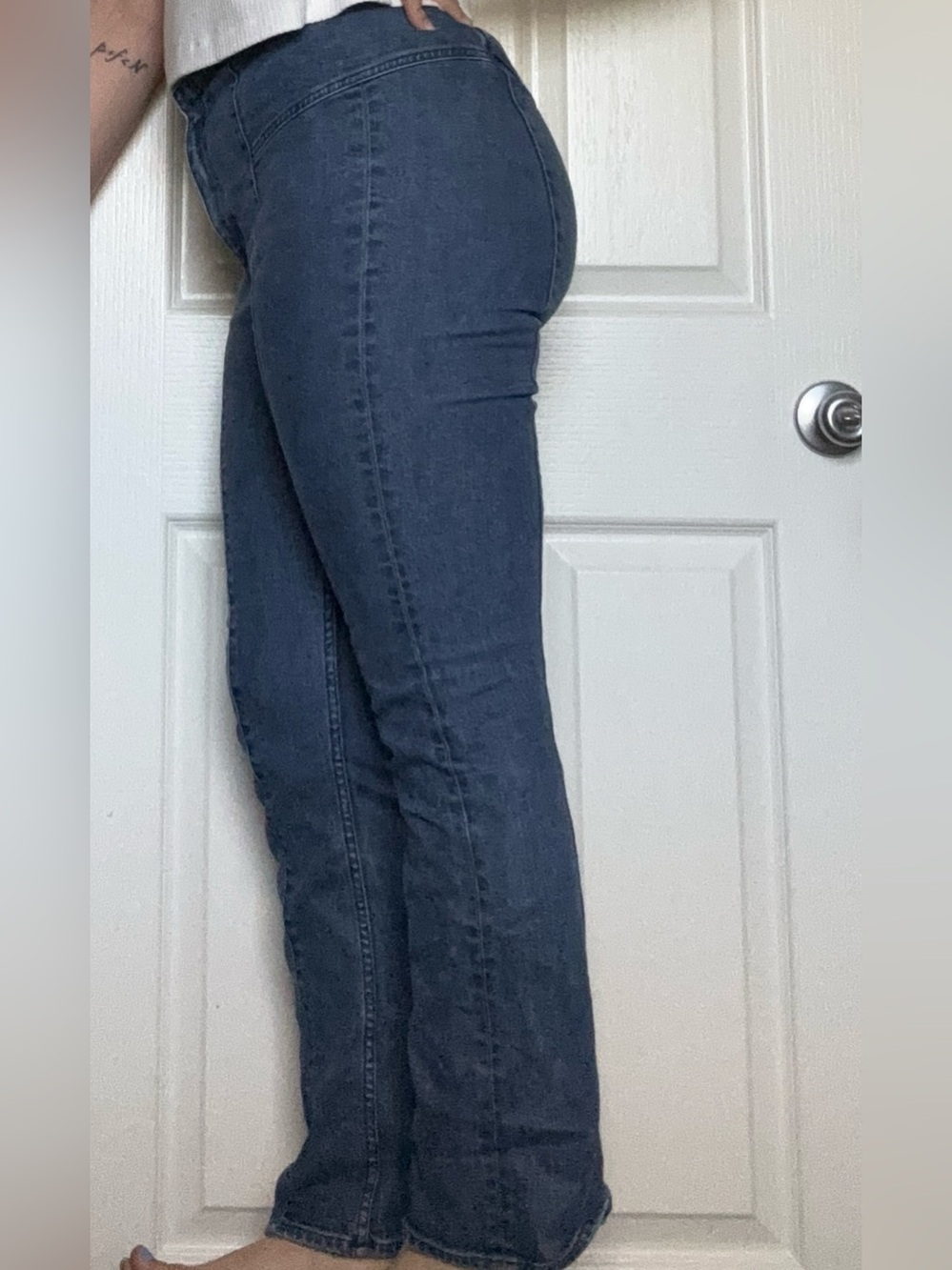 Madewell Women's Straight Leg Jeans in Dark Blue Wash